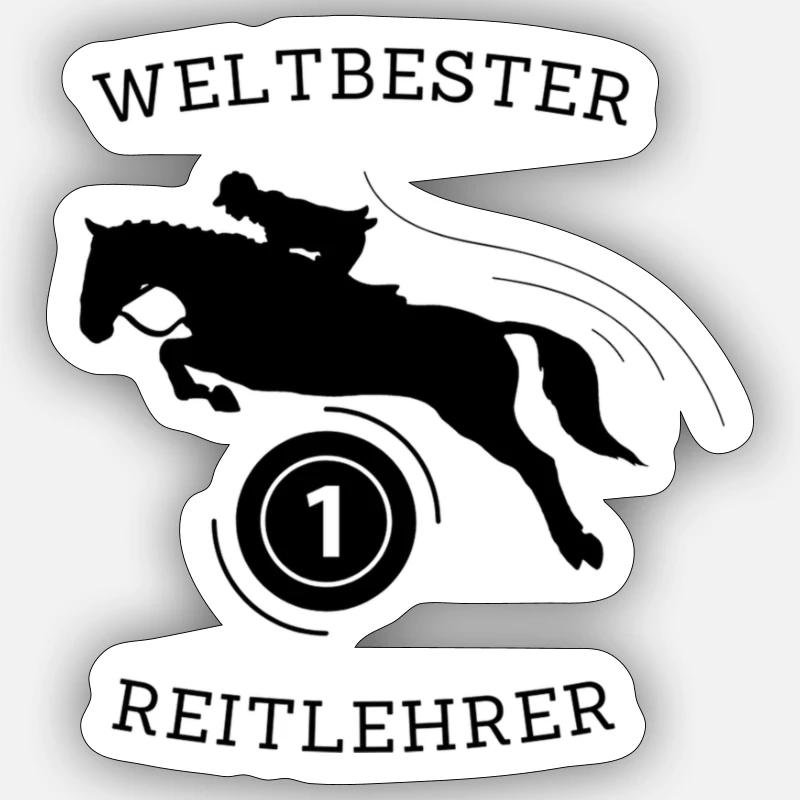 Weltbester Reitlehrer Sticker Größe S (10 x 10 cm)