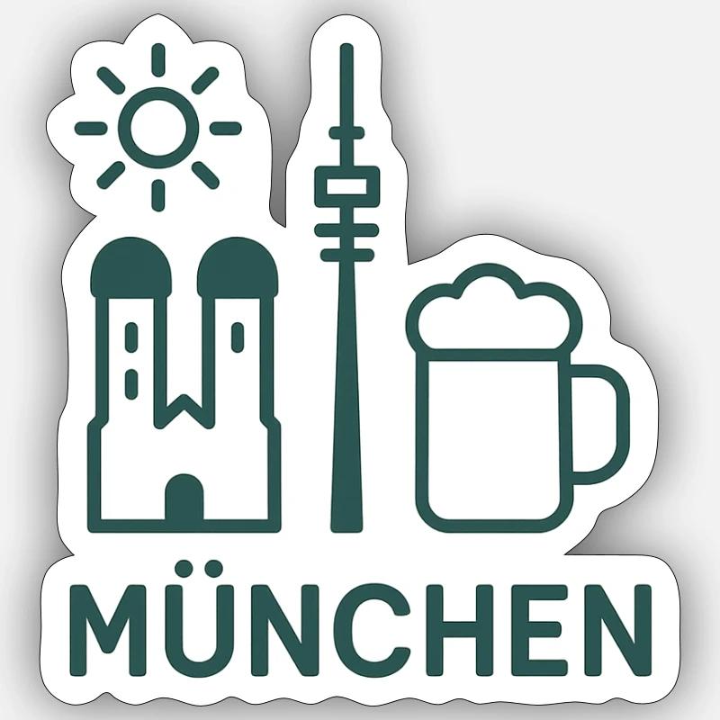 Munich Sticker size S (10 x 10 cm)