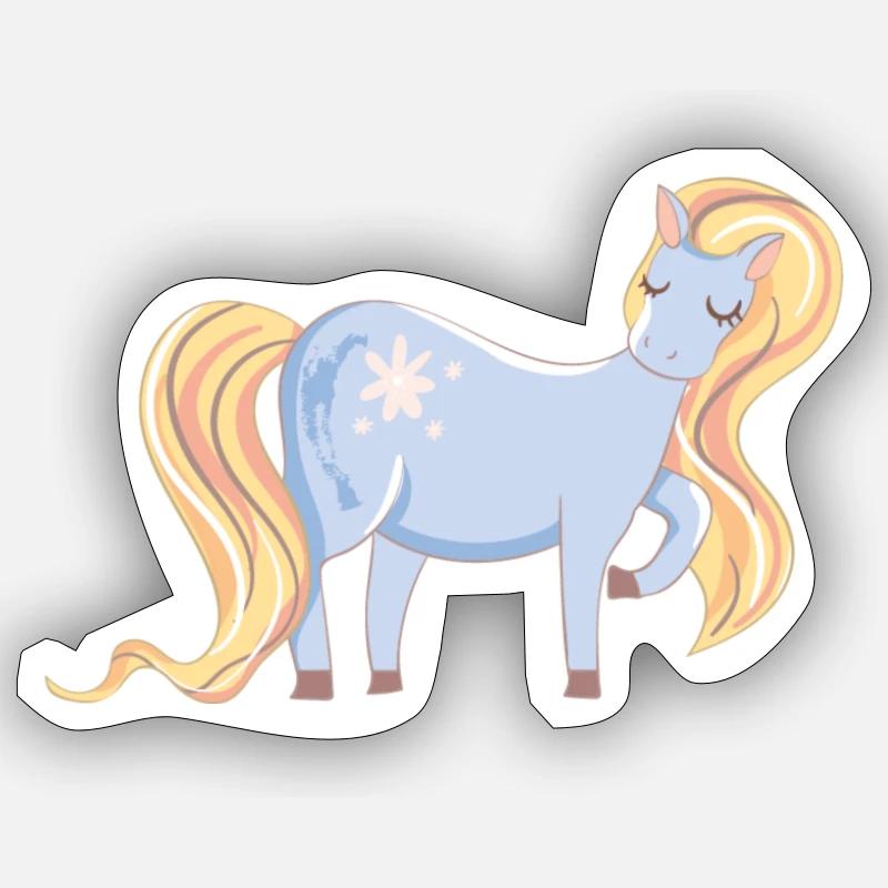 pony - Sticker size S (10 x 10 cm) - white matte