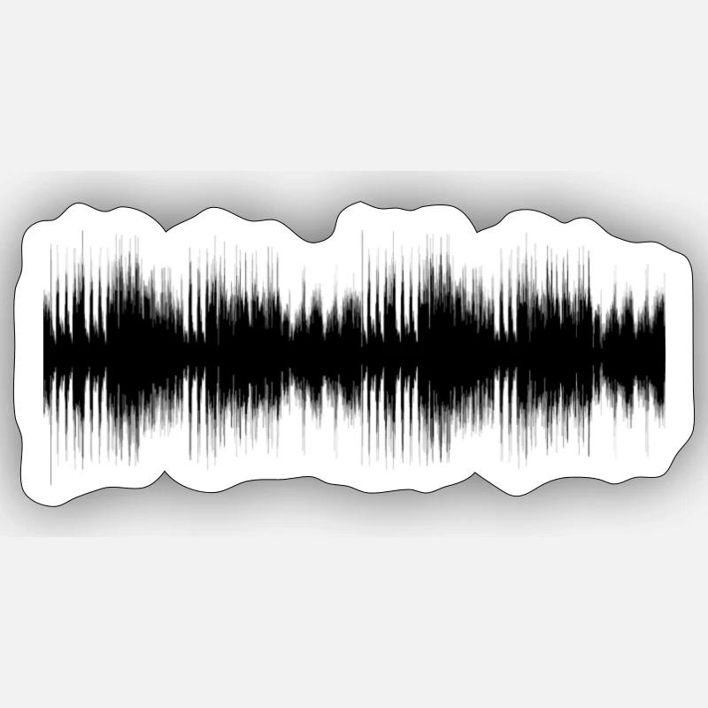 audio - Sticker size S (10 x 10 cm) - white matte