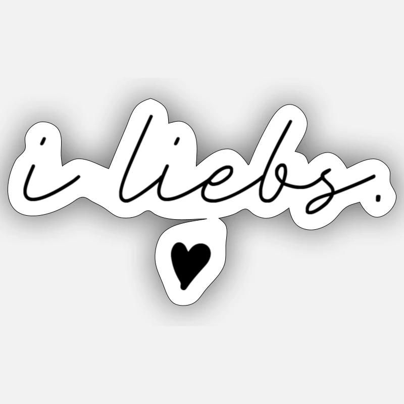 i liebs schriftzug Sticker Größe S (10 x 10 cm)