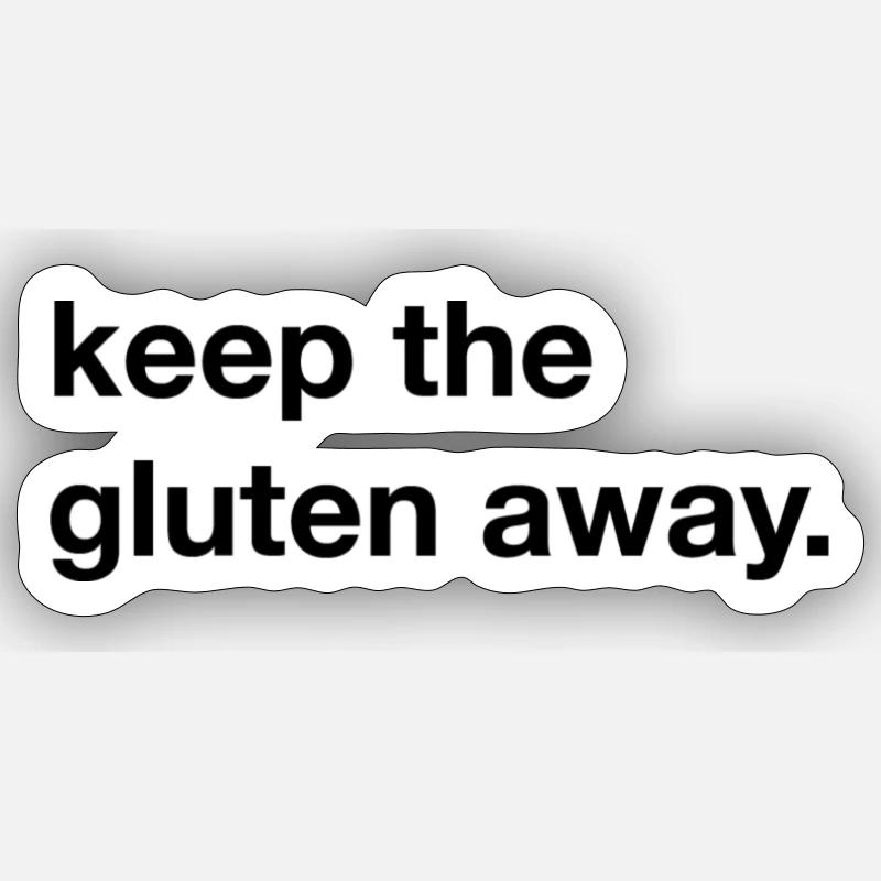 Éloignez le gluten - Sticker taille S (10 x 10 cm) - blanc mat