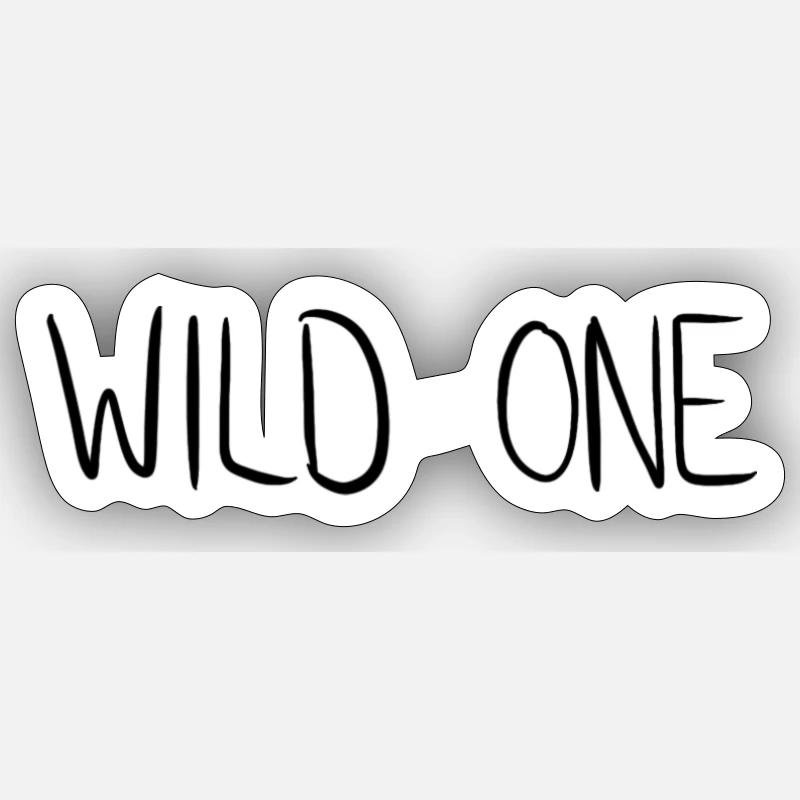 Wild One - Sticker Größe S (10 x 10 cm) - Mattweiß