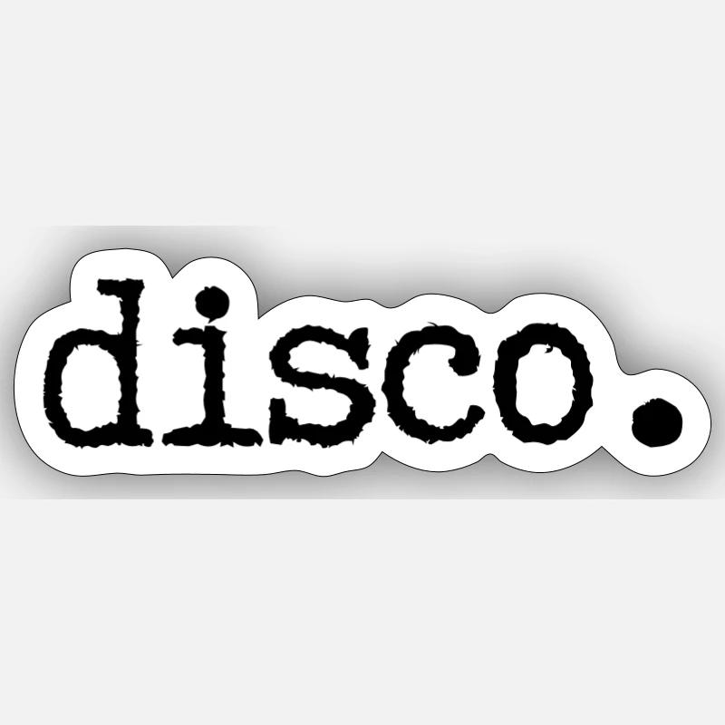 Disco. - Sticker taille S (10 x 10 cm) - blanc mat