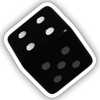 Cube - Sticker size S (10 x 10 cm) - white matte - Front