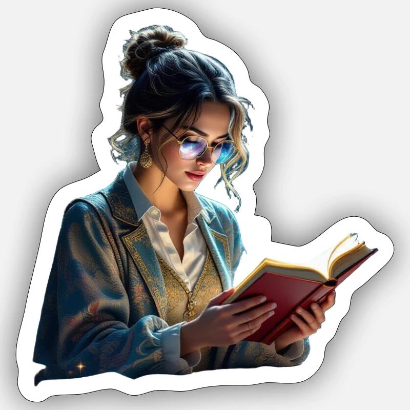 Esthétique du Blazer glamour littéraire - Sticker taille S (10 x 10 cm) - blanc mat