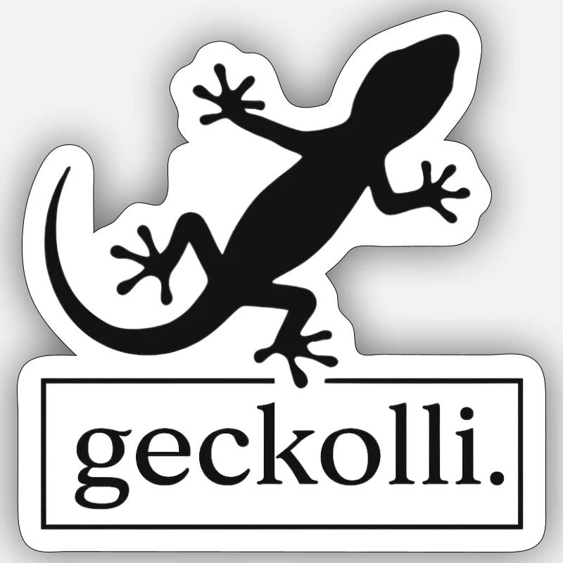 Gecko  - Sticker Größe S (10 x 10 cm) - Mattweiß