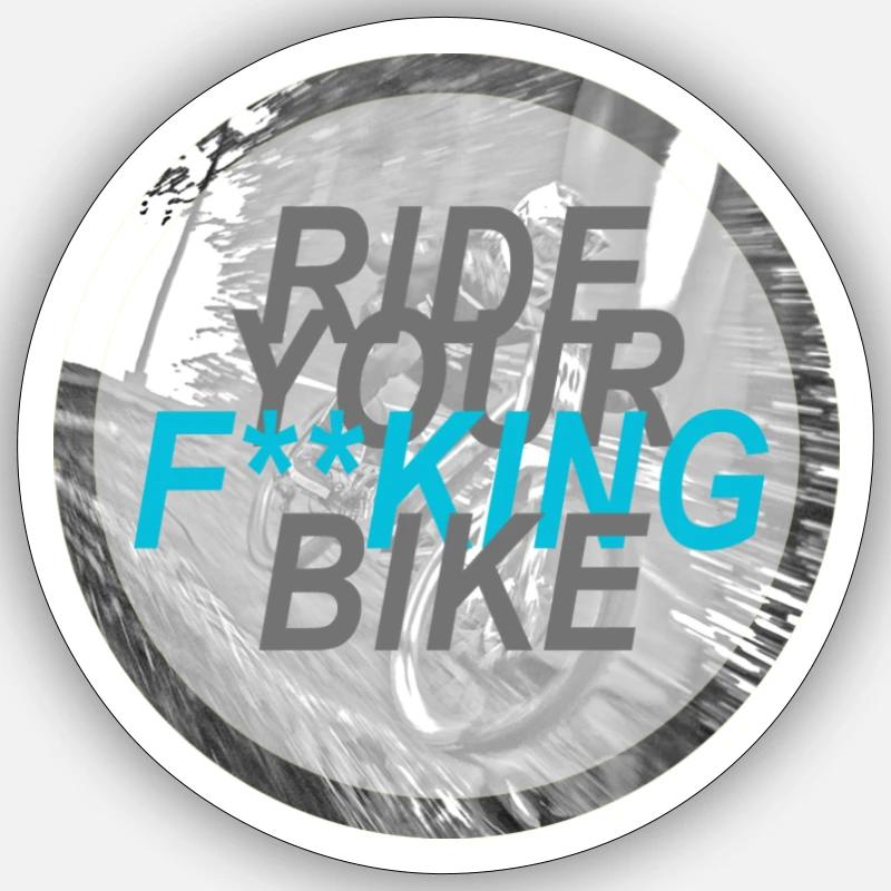 VTT - Sticker taille S (10 x 10 cm) - blanc mat