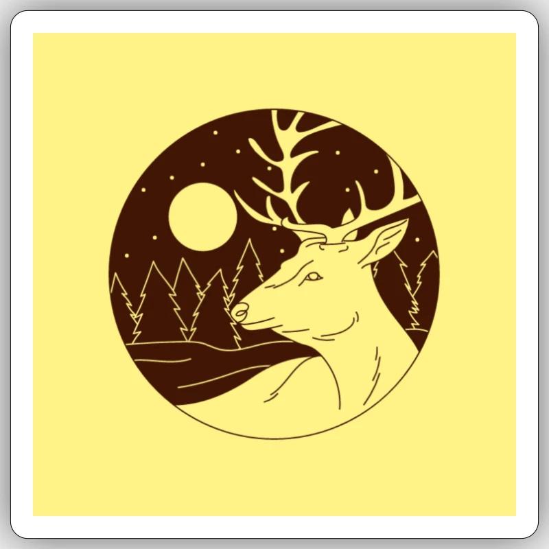 tee label design - Sticker Größe S (10 x 10 cm) - Mattweiß