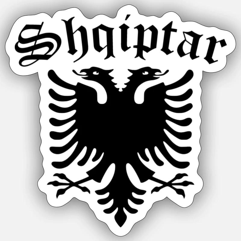 Shqiptar - Sticker Größe S (10 x 10 cm) - Mattweiß