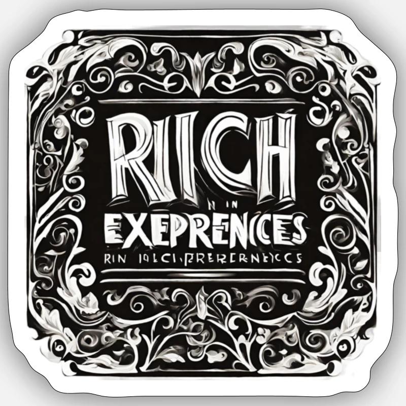Riche en expérience Sticker taille S (10 x 10 cm)