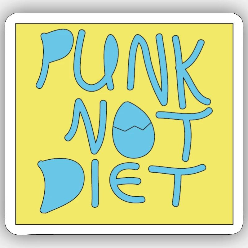 Punk not Diet - Sticker size S (10 x 10 cm) - white matte
