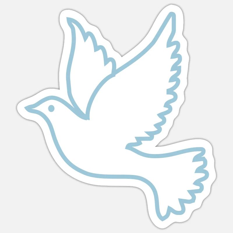 pigeon - Sticker taille S (10 x 10 cm) - blanc mat