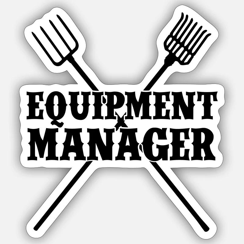 Equipment Manager 1C - Sticker Größe S (10 x 10 cm) - Mattweiß