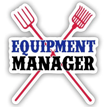 Equipment Manager 3C - Sticker Größe S (10 x 10 cm) - Mattweiß - Vorne