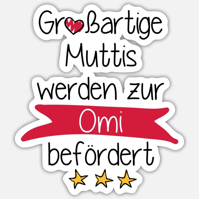 Großartige Muttis - Sticker Größe S (10 x 10 cm) - Mattweiß
