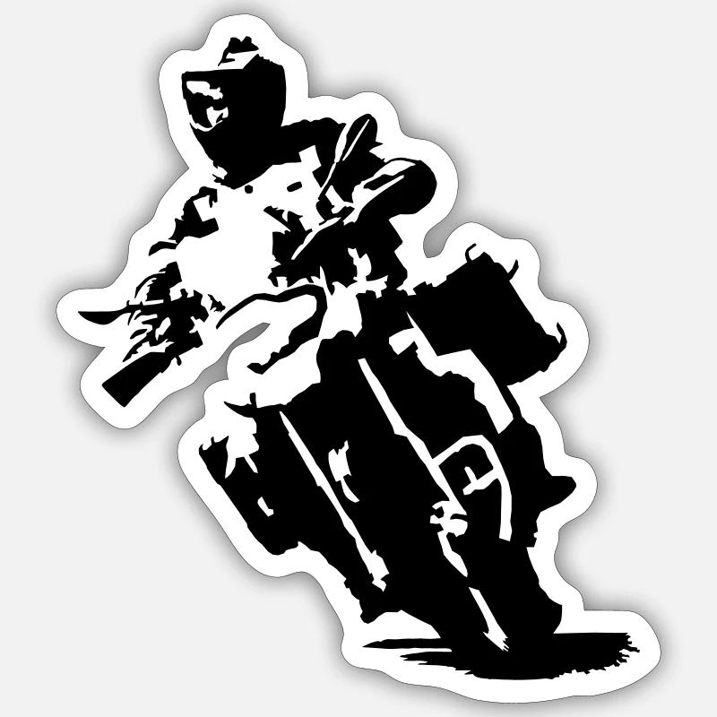 ReiseEnduroGS einfarbig - Sticker Größe S (10 x 10 cm) - Mattweiß