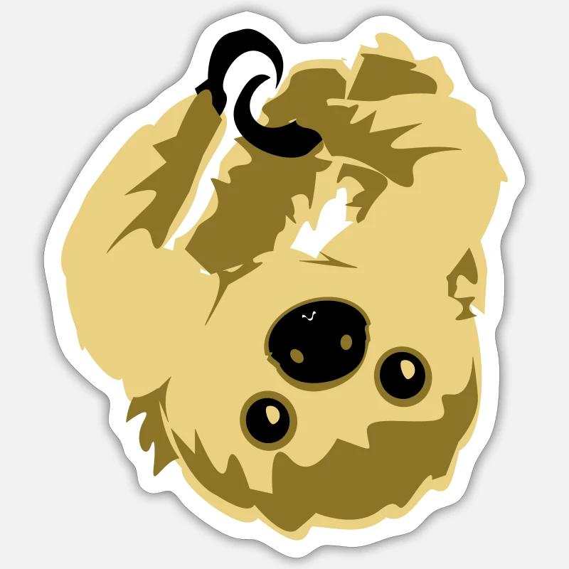 Faultier - Sticker Größe S (10 x 10 cm) - Mattweiß