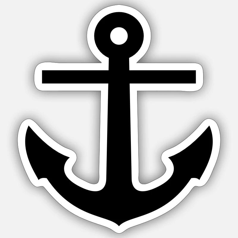 Anchor - Sticker size S (10 x 10 cm) - white matte