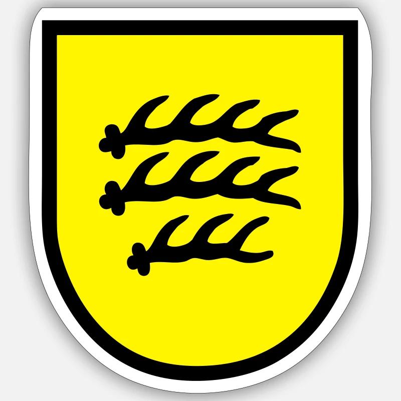 Württemberg - Sticker Größe S (10 x 10 cm) - Mattweiß