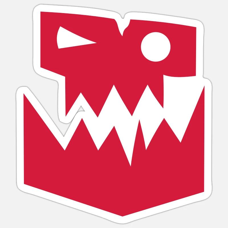 Ork Glyphe - Sticker Größe S (10 x 10 cm) - Mattweiß