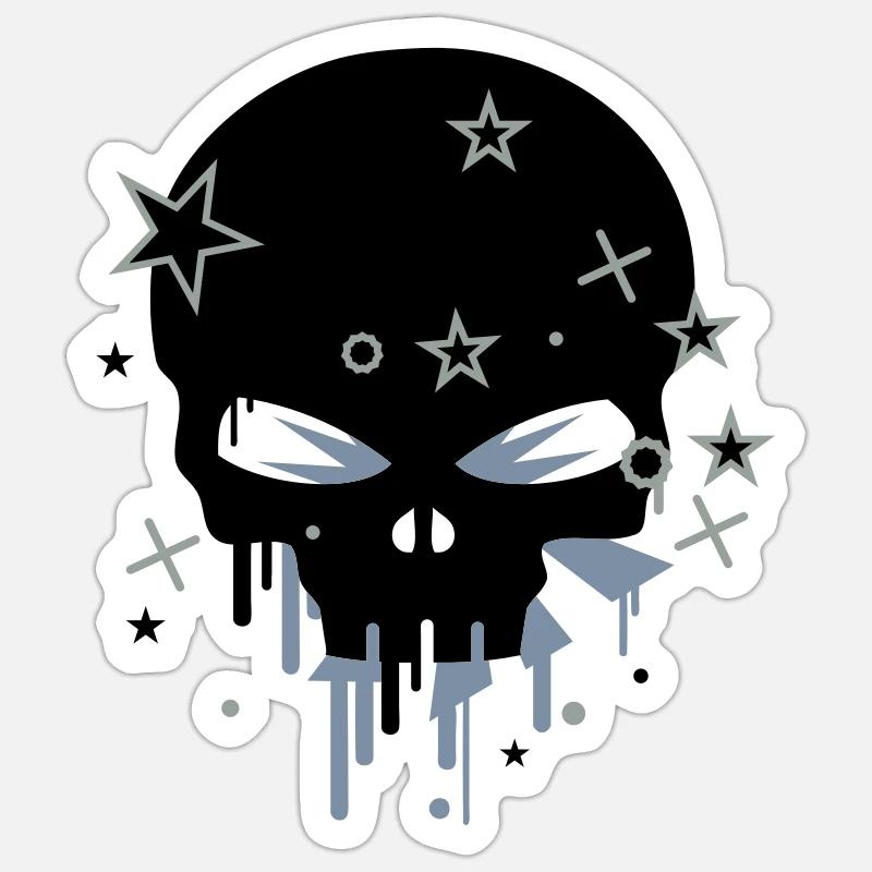 Skull - Sticker size S (10 x 10 cm) - white matte