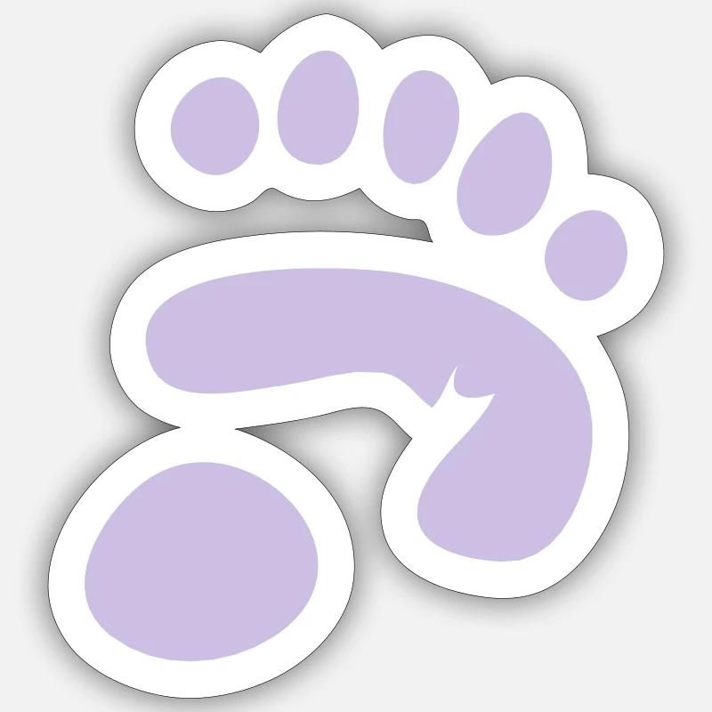 empreinte de patte de panda Sticker taille S (10 x 10 cm)