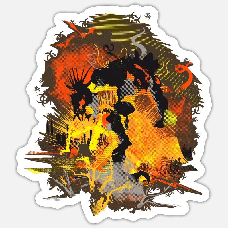 Monster Biohazard Nuklear Sticker Größe S (10 x 10 cm)