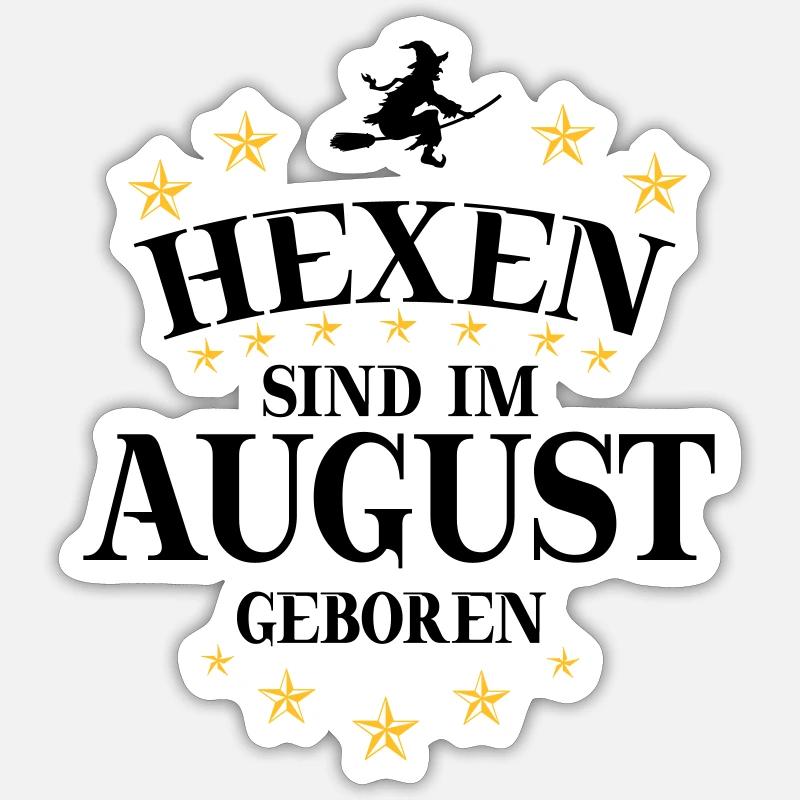 Hexen August - Sticker Größe S (10 x 10 cm) - Mattweiß