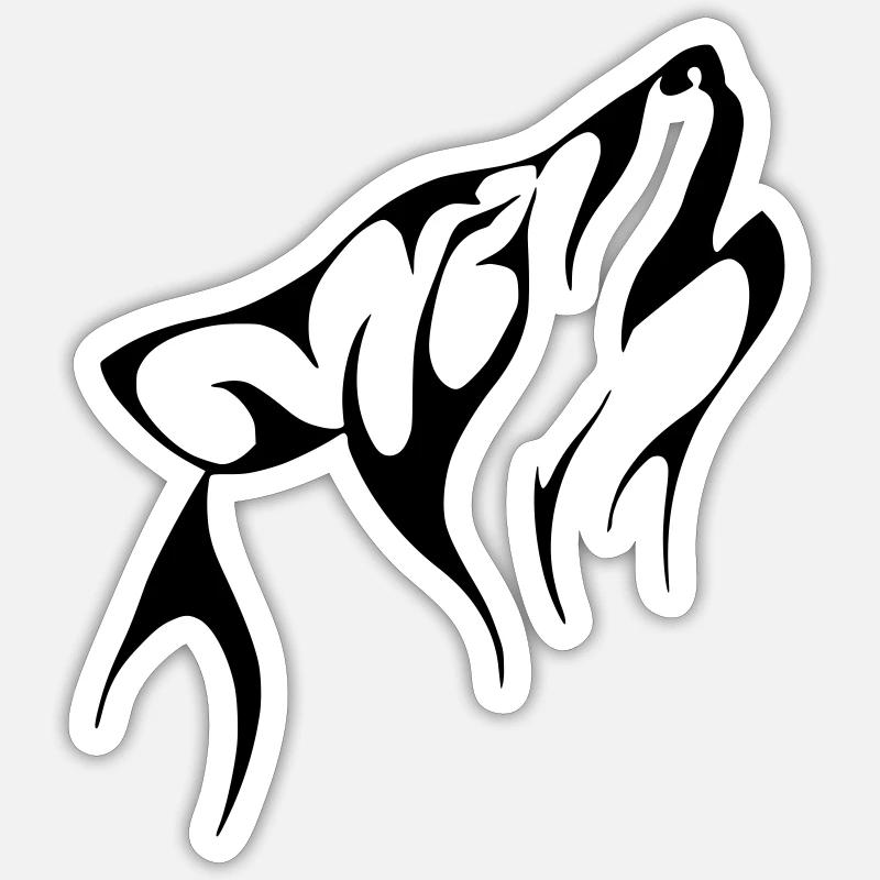 Wolf Sticker Größe S (10 x 10 cm)