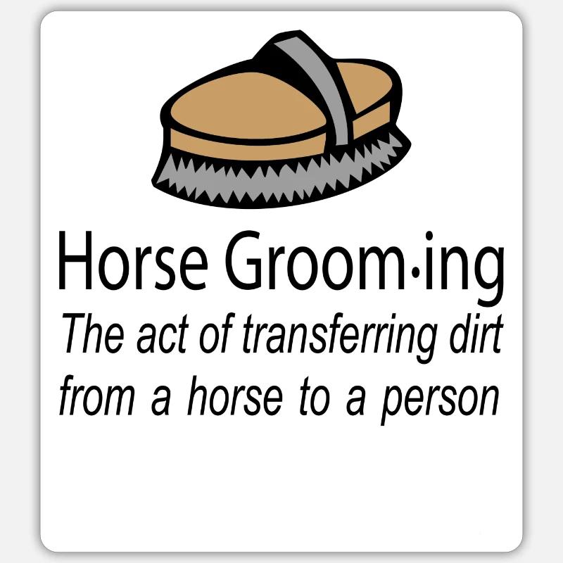 Cheval - Sticker taille S (10 x 10 cm) - blanc mat