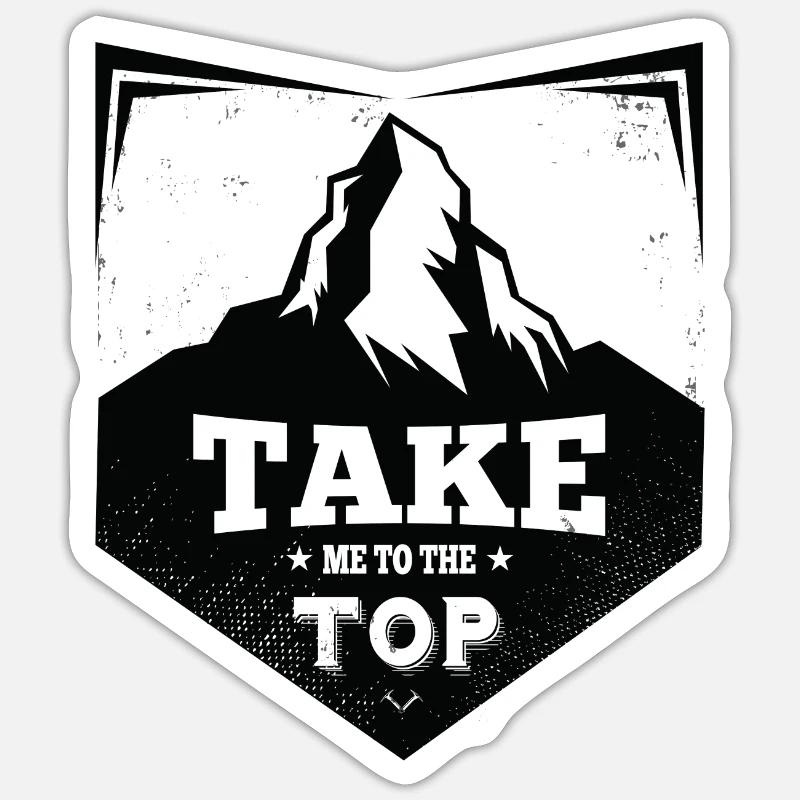 Mountain - Sticker size S (10 x 10 cm) - white matte