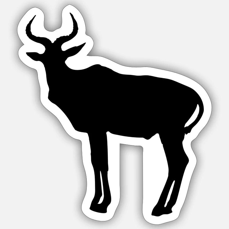 Antilope - Sticker Größe S (10 x 10 cm) - Mattweiß