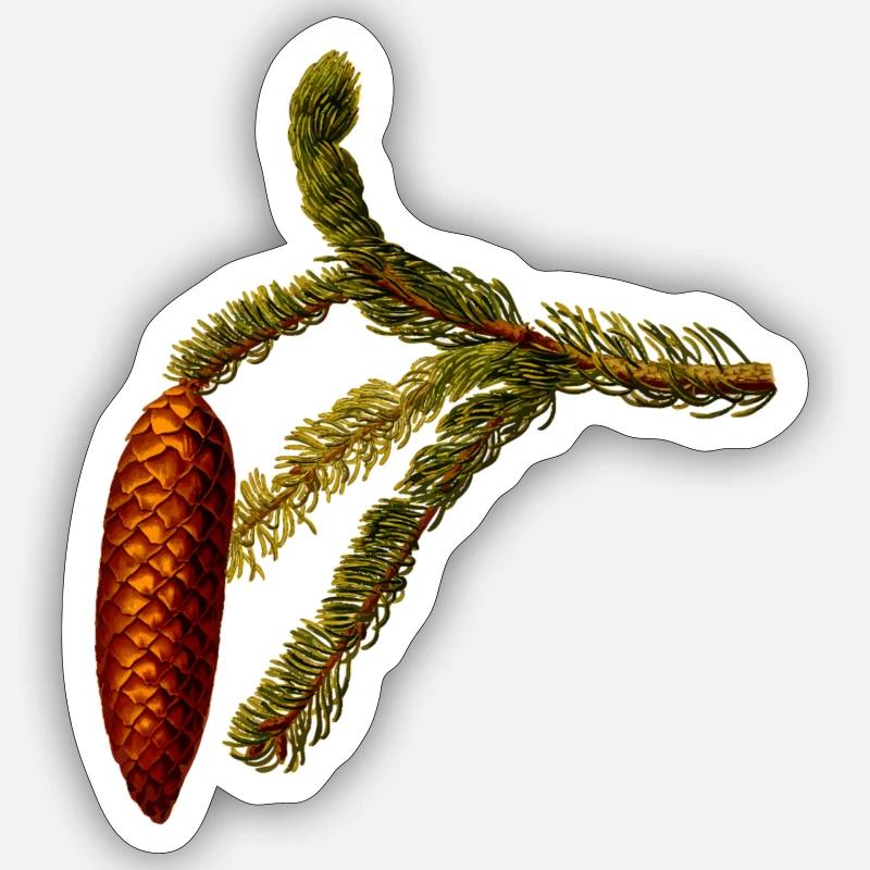 Pinecone - Sticker taille S (10 x 10 cm) - blanc mat
