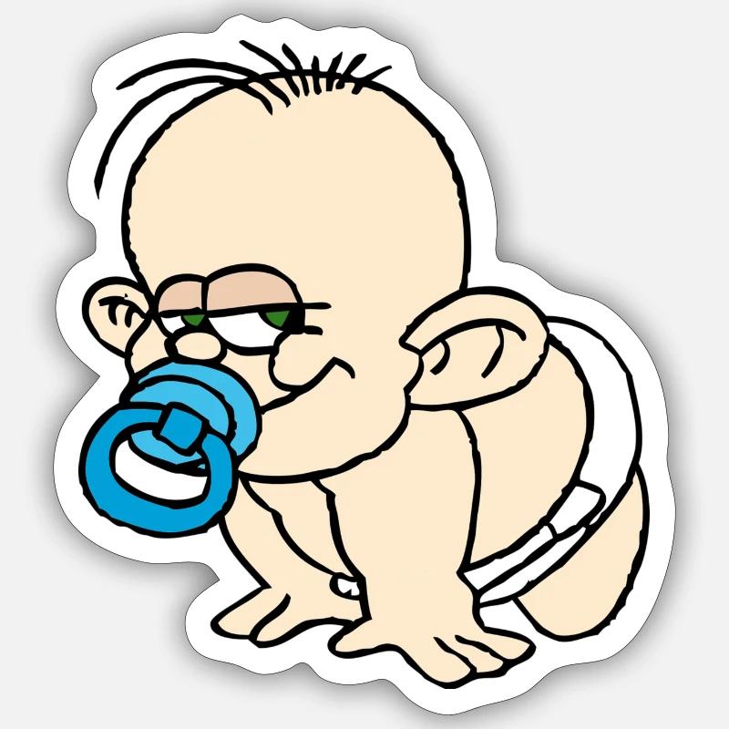 bébé - Sticker taille S (10 x 10 cm) - blanc mat