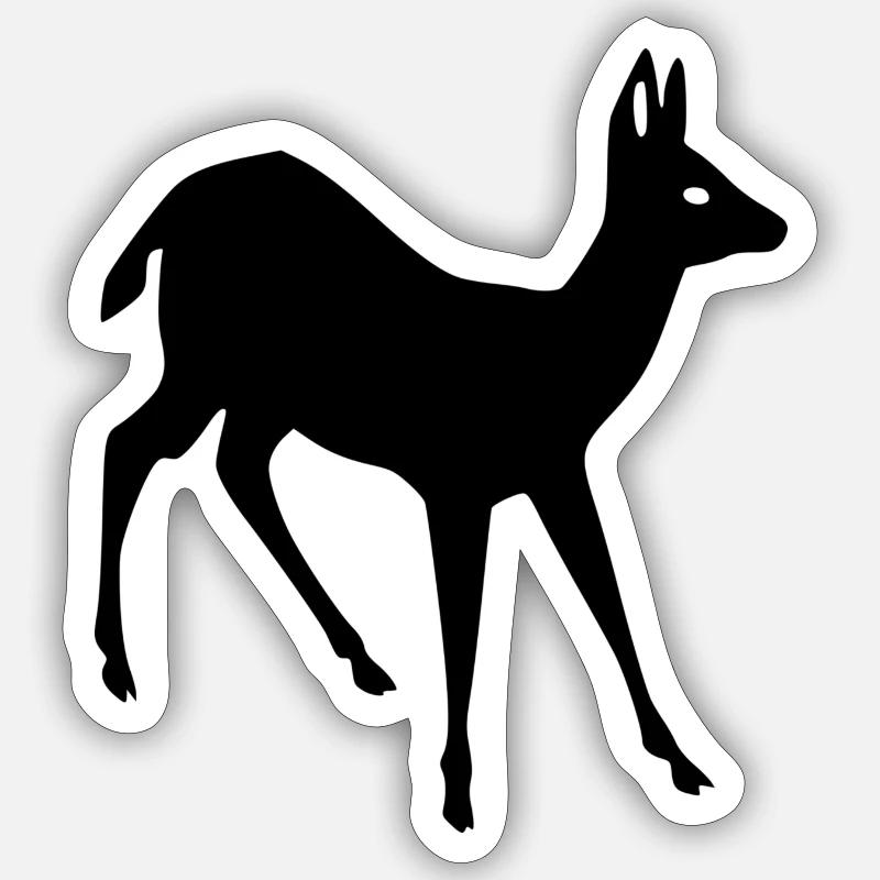 Bambi - Sticker taille S (10 x 10 cm) - blanc mat