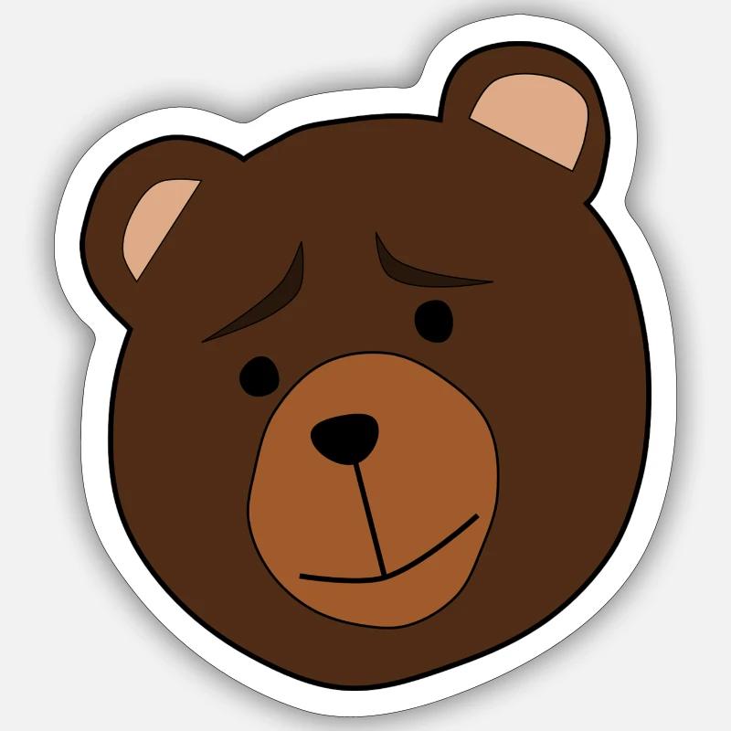 teddy bear - Sticker size S (10 x 10 cm) - white matte
