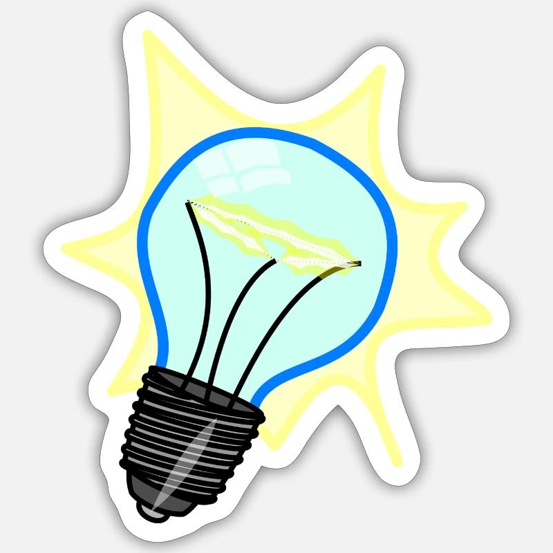 lightbulb light bulb gluehbne lamp bulb13 Sticker size S (10 x 10 cm)