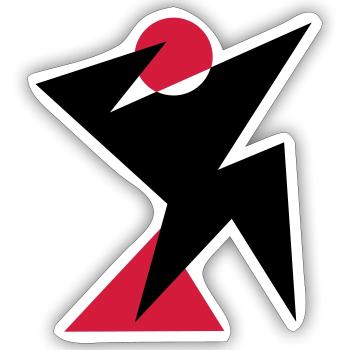 05 Dabbing Abstract Dance Triangle Disco Party Fun - Sticker Größe S (10 x 10 cm) - Mattweiß - Vorne