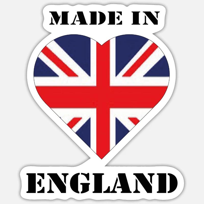 England - Sticker Größe S (10 x 10 cm) - Mattweiß