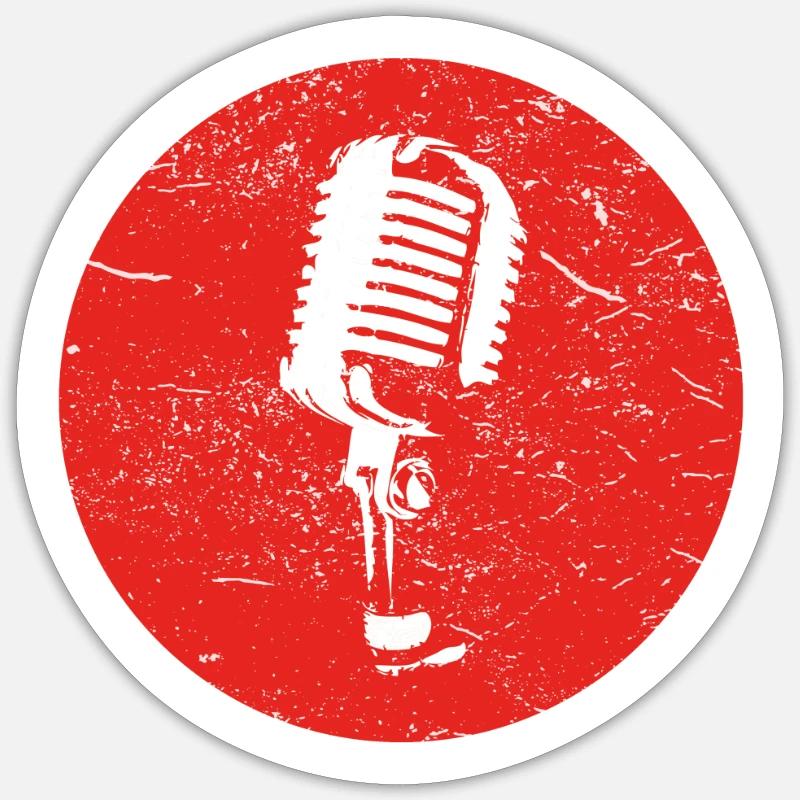 Gift MICROPHONE MIC Sticker size S (10 x 10 cm)