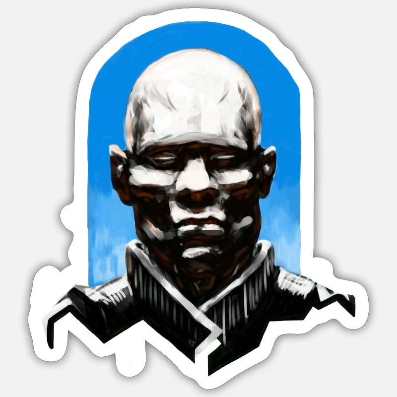 space marshall - Sticker size S (10 x 10 cm) - white matte