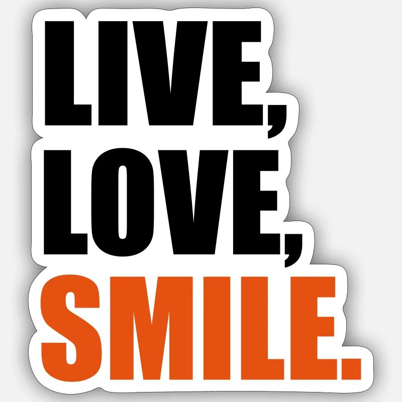 Smile - Sticker size S (10 x 10 cm) - white matte