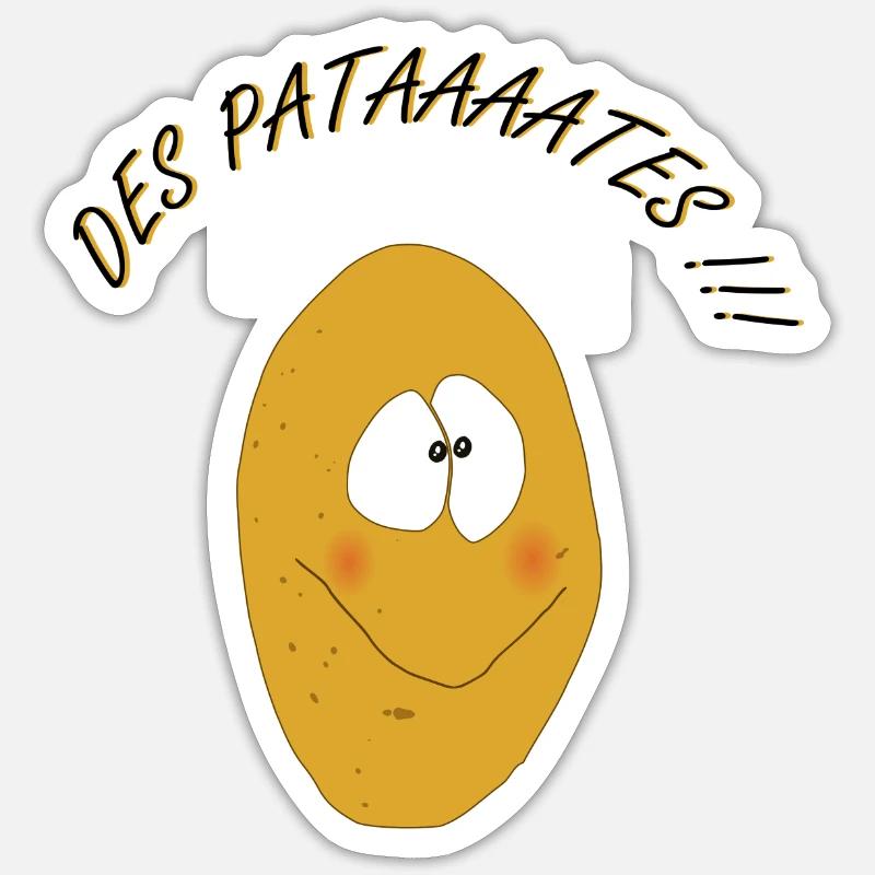 pataaaaates Sticker taille S (10 x 10 cm)