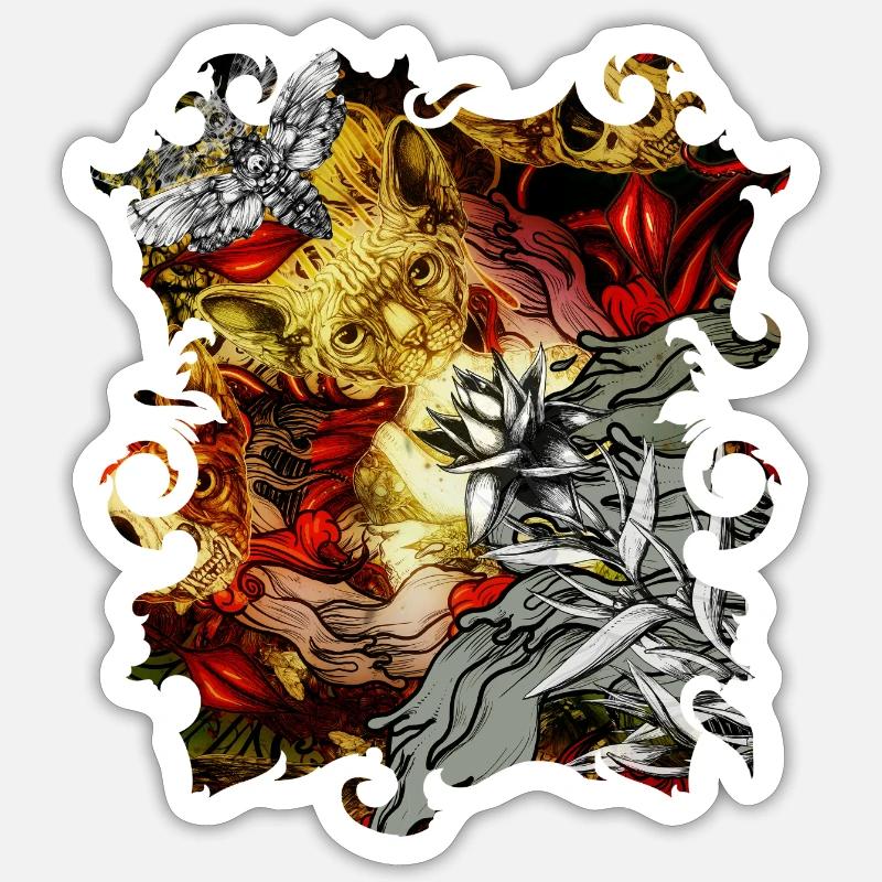 Fourth Mix - Sticker size S (10 x 10 cm) - white matte