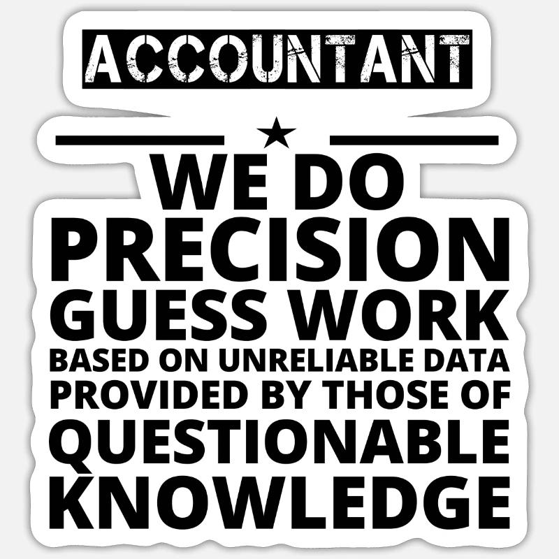 poison problème précision travail COMPTABLE Sticker taille S (10 x 10 cm)