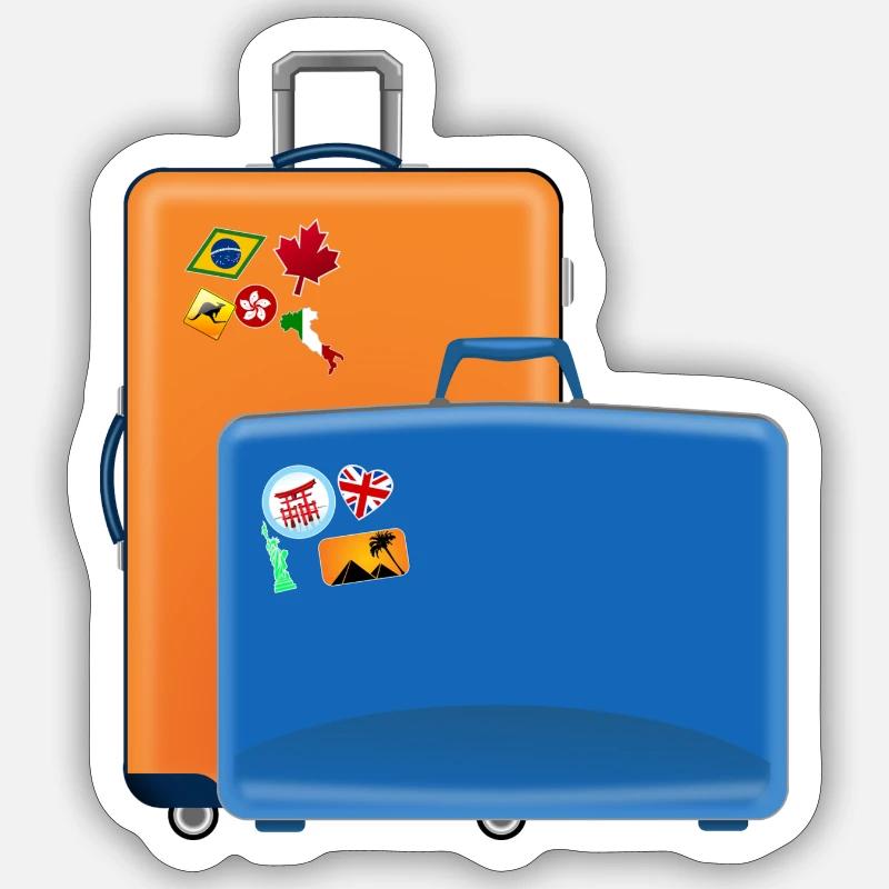 suitcase - Sticker size S (10 x 10 cm) - white matte