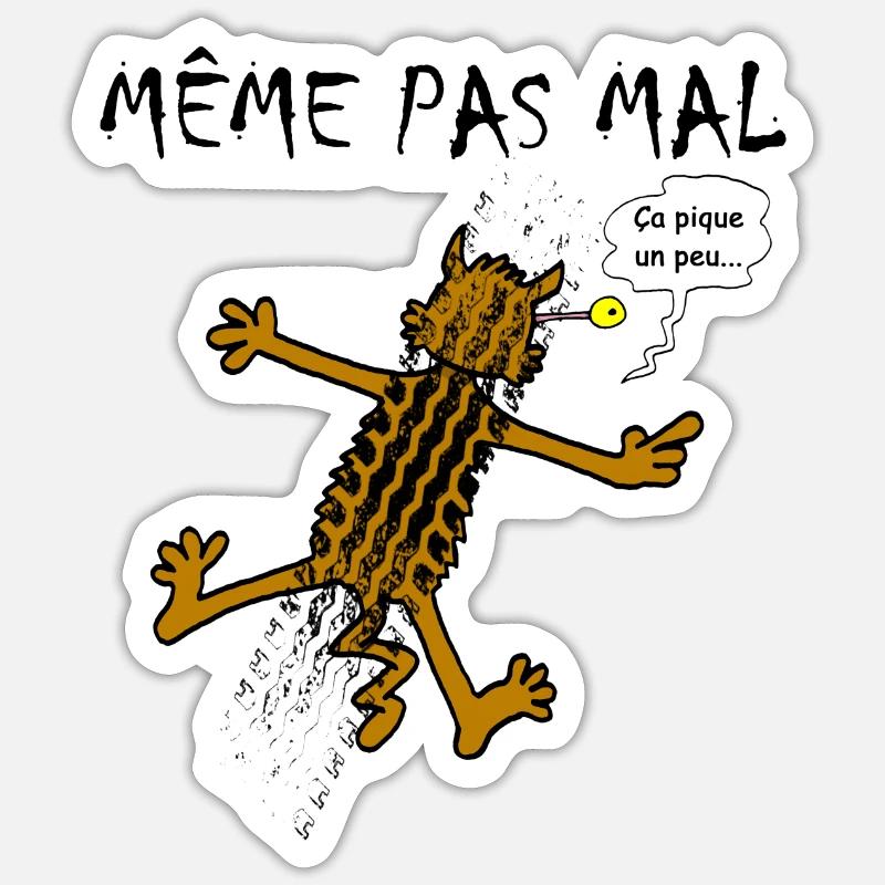 Les neuf vies du chat - Sticker taille S (10 x 10 cm) - blanc mat