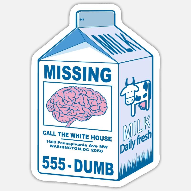 Missing brain Sticker size S (10 x 10 cm)
