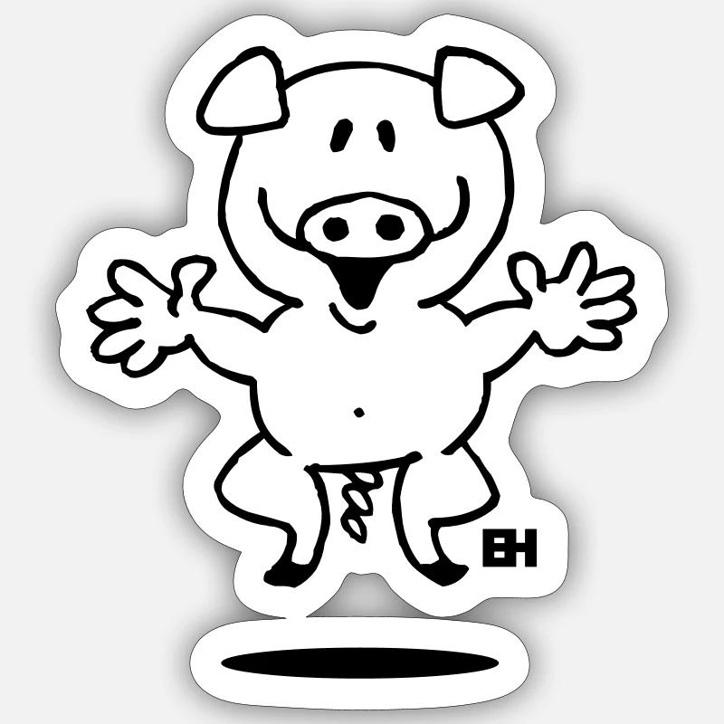Pig Sticker size S (10 x 10 cm)